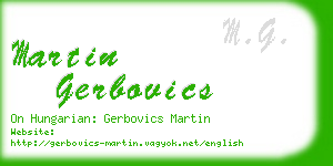 martin gerbovics business card